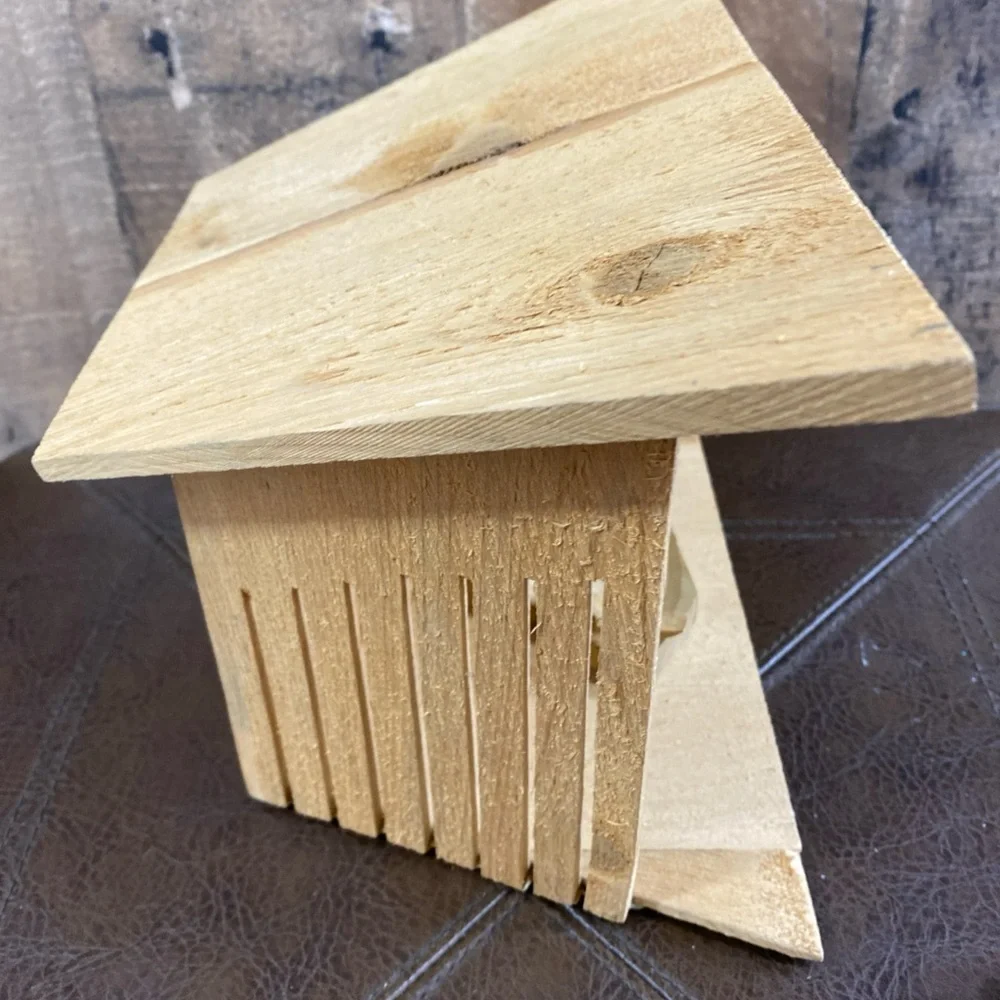 Vtg Hand Carved Wood Nativity Scene in Miniature Tabletop Christmas Manger Jesus